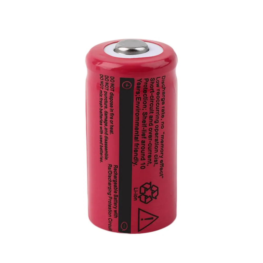 GTF 3.7V 2500mah 16340 Battery li-ion Rechargeable Battery for Flashlight rechargeable Battery Portable LED powerbank cr123a