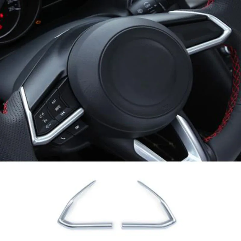 

ABS Matte For Mazda CX-8 CX8 2017 2018 2019 Accessories Car Styling Steering Wheel Interior Kit Trim Lamp Frame Cover Sticker