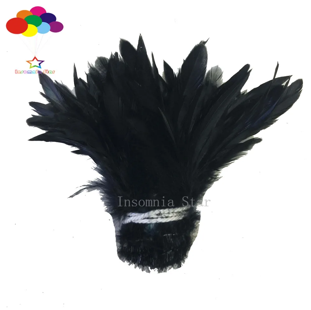 1000 pcs Carnival Rooster Saddle Hackle Feather Strung 4-6 inch / 10-15 cm Chicken feather Trimming Cock Ribbons