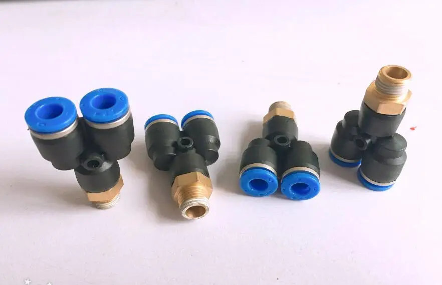 

5pcs Y Shaped Pneumatic Fitting PX10-01 PX10-02 PX10-03 PX10-04 air pipe quick joint Pneumatic Components 3 Way