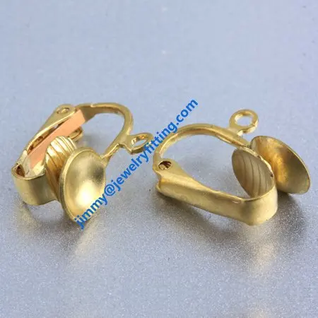 

brass leverback earrings clip ear wire clip earring fitting fashion jewelry findings