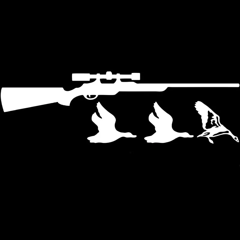 13.2CM*4CM* Duck Goose Pheasant Hunting Gun Hunter Car Window Vinyl Decal Sticker S9-0078