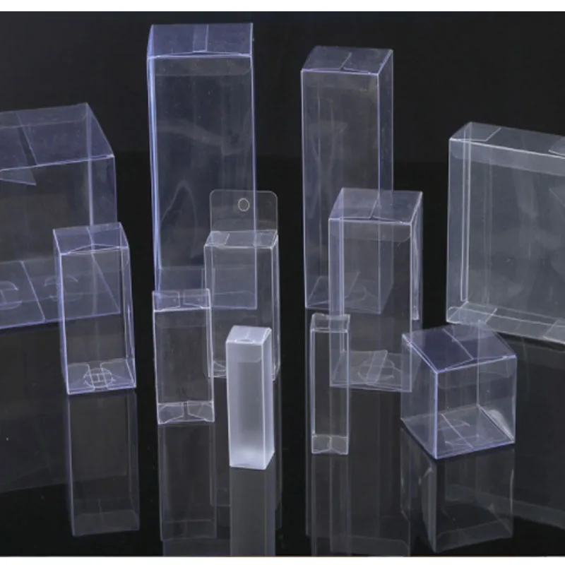 Square Plastic Transparent Packaging Boxes 15 Sizes Small/Large Clear Gift Box Packaging PVC Display Box For Candy/Crafts/toys