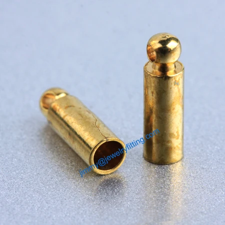 

All kinds of Jewelry findings Raw Brass end cap railing end cap for laether cord blind Screw end caps3*10*2.5mm