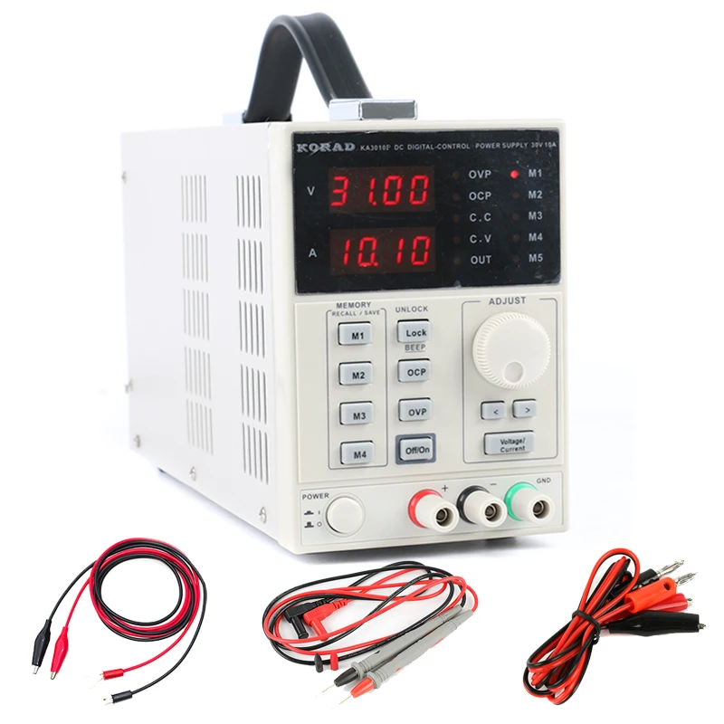 

KA3010P Precision Adjustable Digital Linear Programmable DC Power Supply 30V 10A 0.01V 0.001A USB RS232 Port Connect Compute