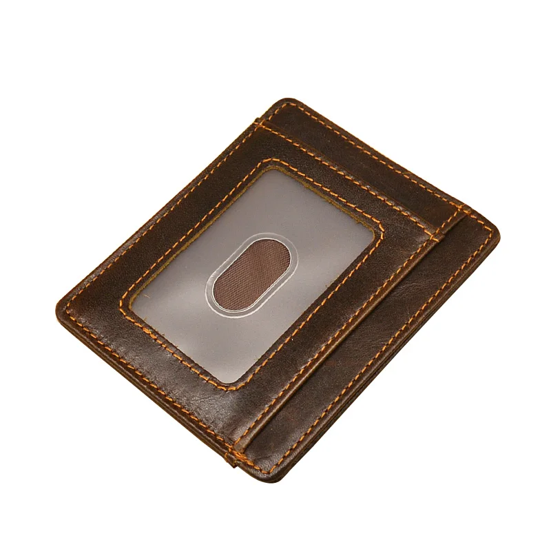 

Vintage Slim Card Wallet Genuine Leather Wallet for Credit Cards Multi-card Slot Purse for Cards Cow Leather Id CardHolder
