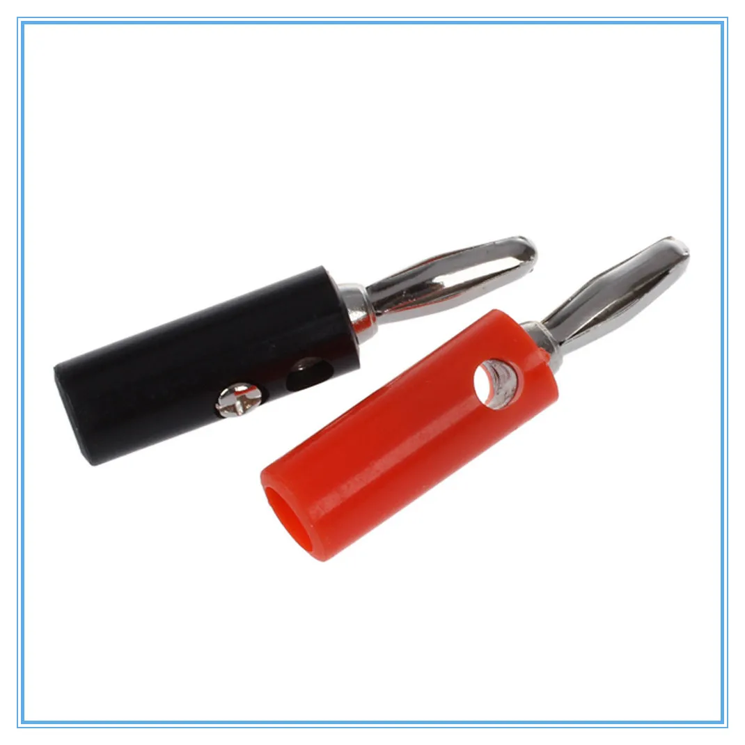 20Pcs Practical Plastic Silver Plated Connector Audio Banana Speaker Plug L2