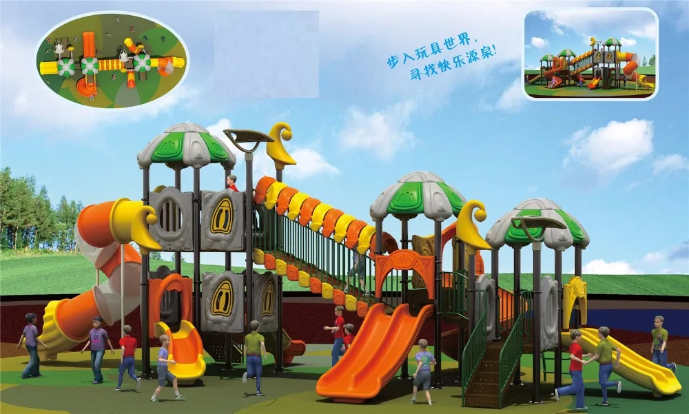 Exported to Panama School Outdoor Play Structure EN1176 Certificated 20 Years' Manufacture HZ-C002