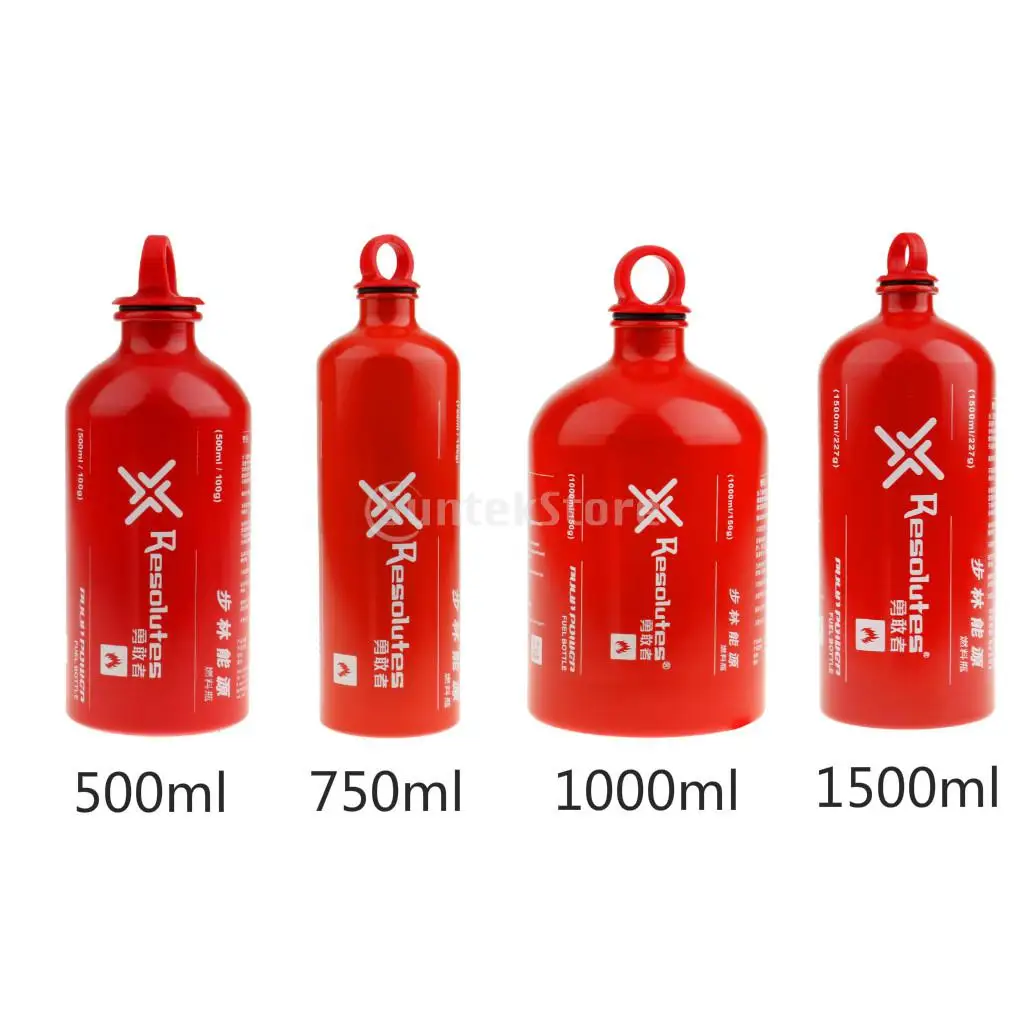 

NEW Lightweight Aluminum Liquid Fuel Bottle Outdoor Camping Stove Gas Oil Container - 0.5L/ 0.75L/ 1L/ 1.5L