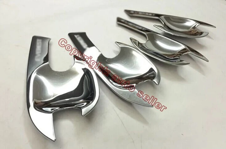 

For Ford Everest 2016 2017 2018 ABS Chrome Door Bowl Trim Car Accessories Stickers W4