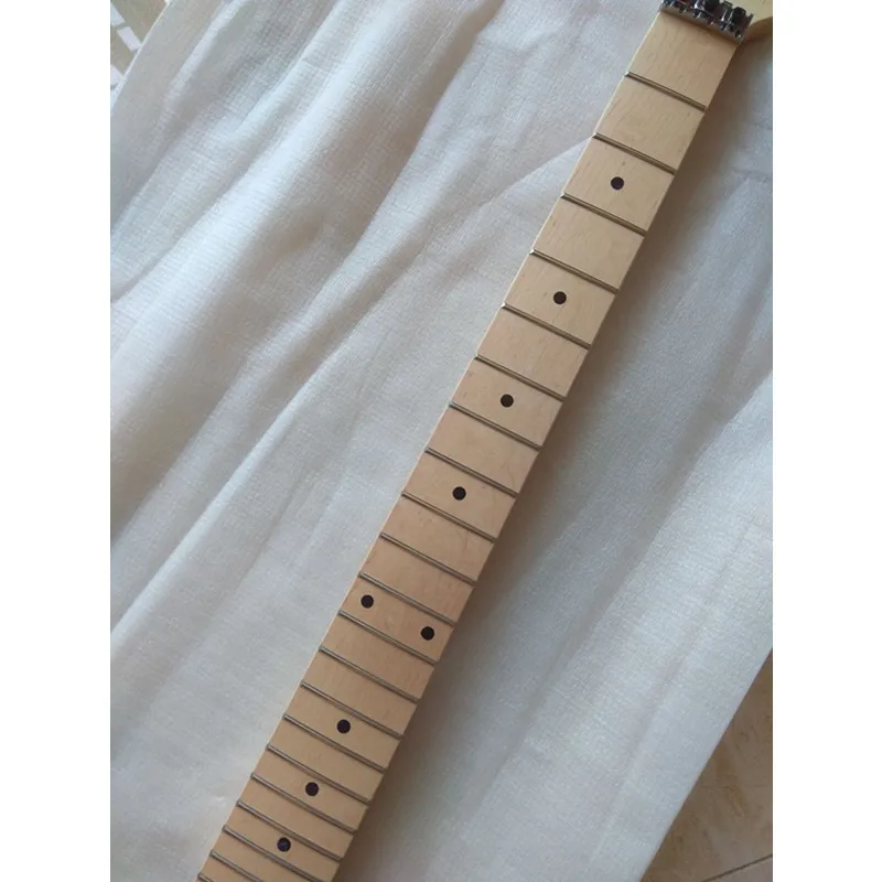 22 Frets Maple Reverse Headstock Right Hand Electric Guitar Neck Guitar Parts Musical Instruments Can Be Customized