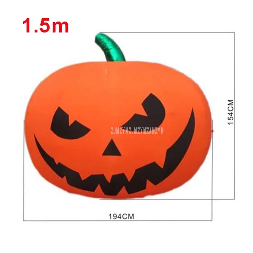 1.5m/2m Big Luminous LED Color Pumpkin Lantern Air Inflatable Balloon Cartoon Night Bar Halloween Ball Birthday Party Decoration