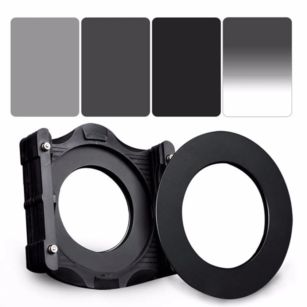 ZOMEI 6in1 Filter Kit 82mm Ring + Holder + 150x100mm Gradual ND4 + Full ND2+ND4+ND8 Neutral Density Square ND filter for Cokin Z