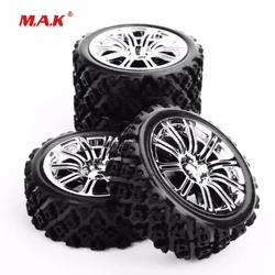 4Pcs /Set 1/10 Scale Rally Tires & Wheel Rim with 6mm Offset and 12mm Hex fit HSP HPI RC Racing Car Model Parts
