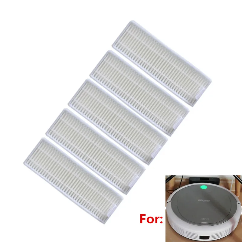5 Cái/lô Robot Hút Bụi HEPA Lọc Conga Bộ Lọc Cho Conga Slim 890 Robot Máy Hút Bụi Phần Phụ Kiện