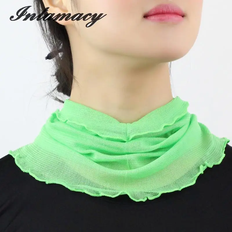 100% real Silk Scarf Female Sleeve Head Collar Scarf False Collar Korean Small Silk Scarf Scarves Warm Winter