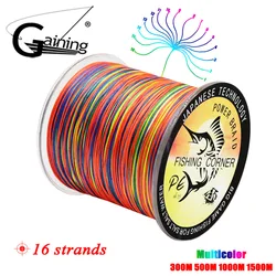 16 Strands Fishing Braided Line 300M/500M/1000M/1500M  Multifilament Multicolor Japan Saltwater Fishing Line