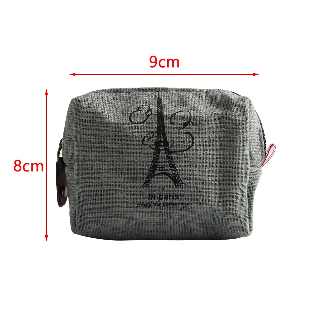 Small Coin Purse Case Pouch Holder Mini Gift Fashion Zero Purse Retro Classic Canvas Coin Bag Purse For Women Girl Zip Wallet