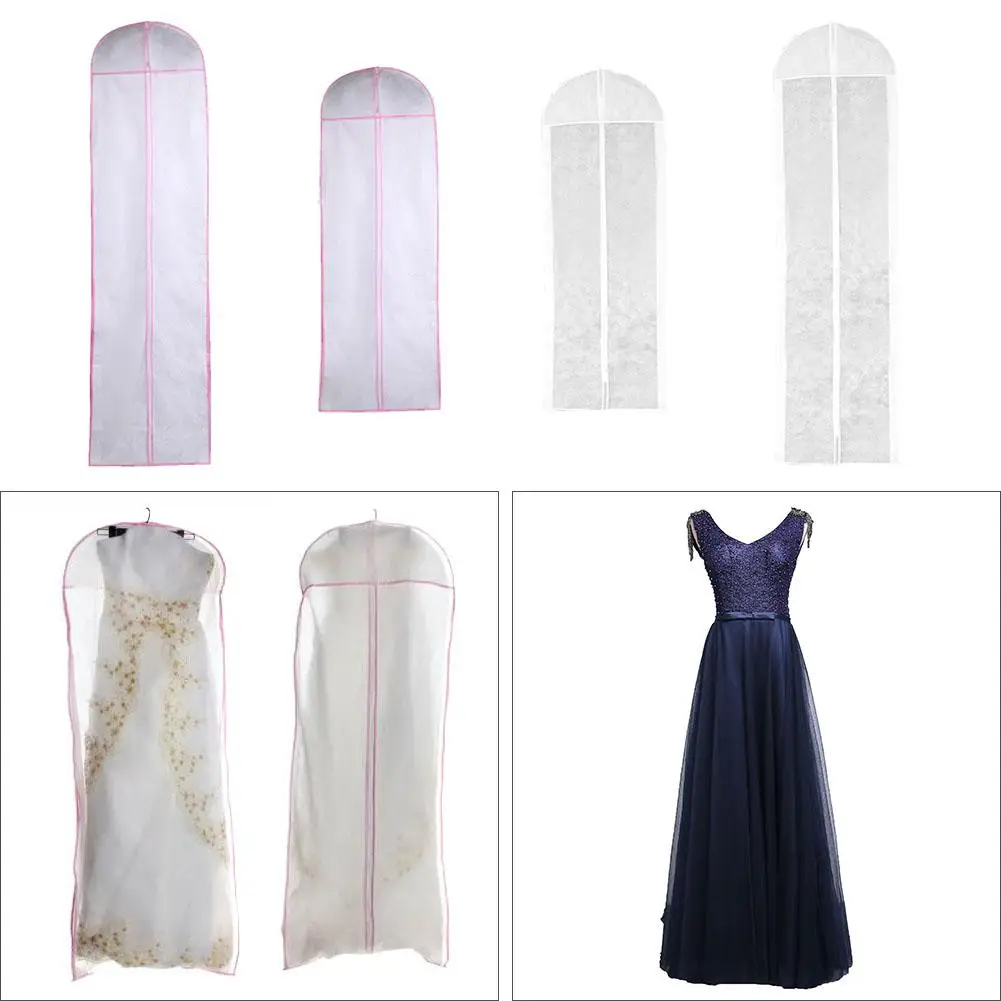 Wedding Dress Cover Garment Bag Bridal Gown Long Clothes Protector Case Dustproof Covers Wedding Dresses Garment Dust Bag