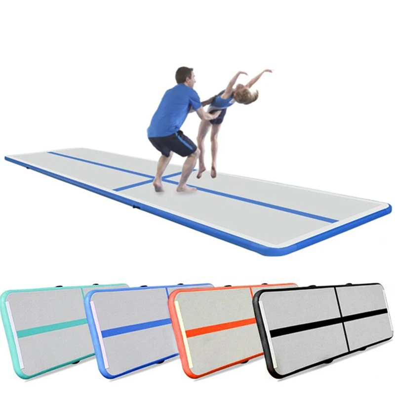 AirTrack-Juego de esteras de gimnasia para entrenamiento de pista de aire, equipo de equilibrio inflable para ejercicio, 100x300x10cm, 9 colores