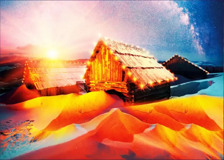 

Aurora hut The paper puzzle 1000 pieces ersion jigsaw puzzle white card adult children's educational toys