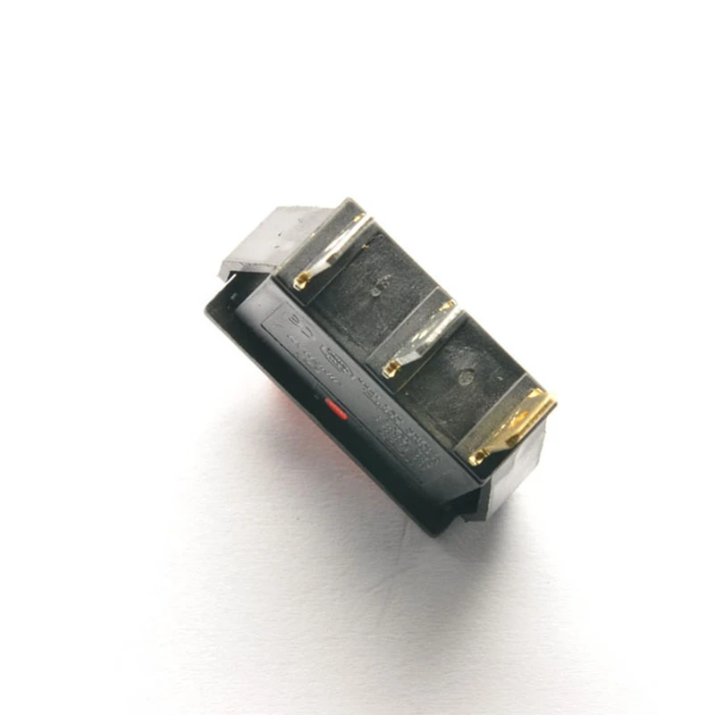 4 stks/partij Mini Boot Rocker Switch AC 250 V 16A/AC 125 V 20A 3 Pin ON/ON SPST Snap in met RODE LED Licht 13mm * 30mm