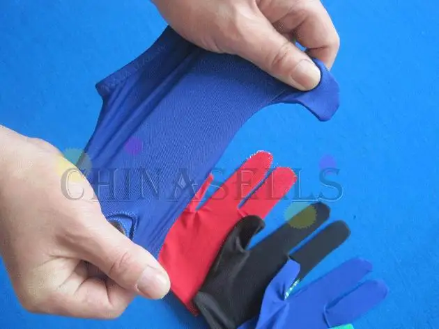 8 bolas 9 bolas guantes nuevos de alta elasticidad snooker piscina tacos de billar guantes de tres dedos