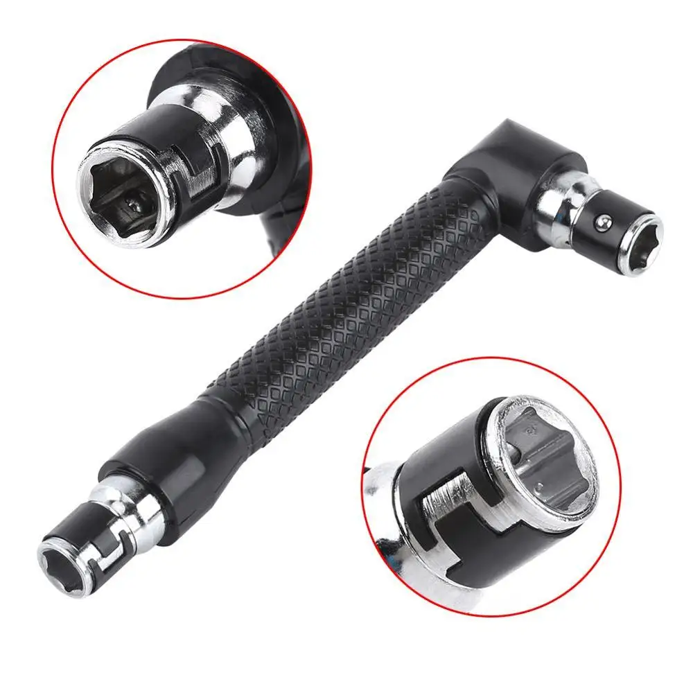 1/4 Inch Hex Socket Wrench Double Head Ratchet Hook L-Shape Spanner Mini Screwdriver Bits Repair Tools Woodworking Tool