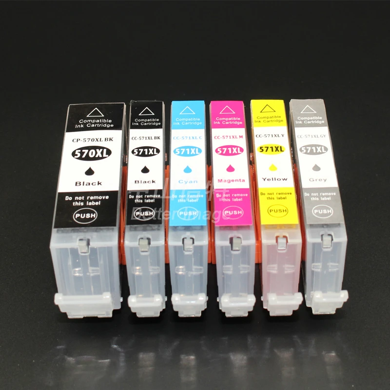 

6 Pack Replacement for Canon PGI-570 CLI-571 Ink Cartridges PGI-570XL CLI-571XL MG7750 TS8050 TS8051 TS8052 TS8053 TS9050 TS9055