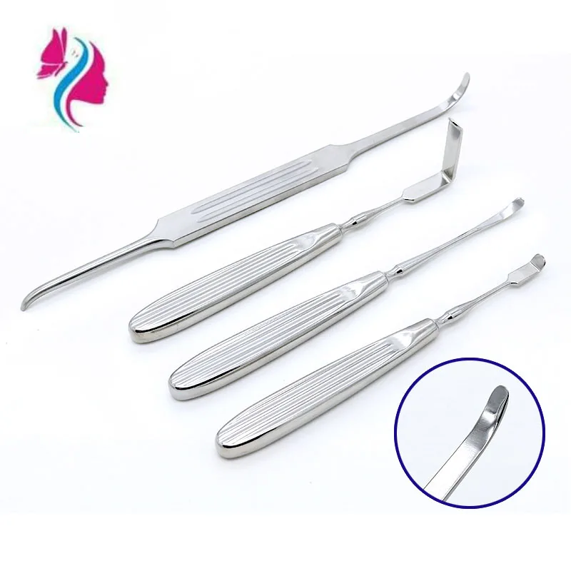 

Nasal Costal Cartilage 4pc/set L-Shaped Hook Cutting Knife Double Head Stripper