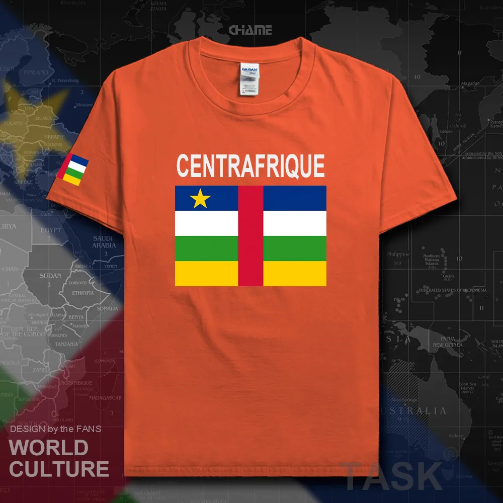 Central African Republic Centrafrique t shirt 2019 jerseys nation team 100% cotton t-shirt clothing flag tees country CA new 02