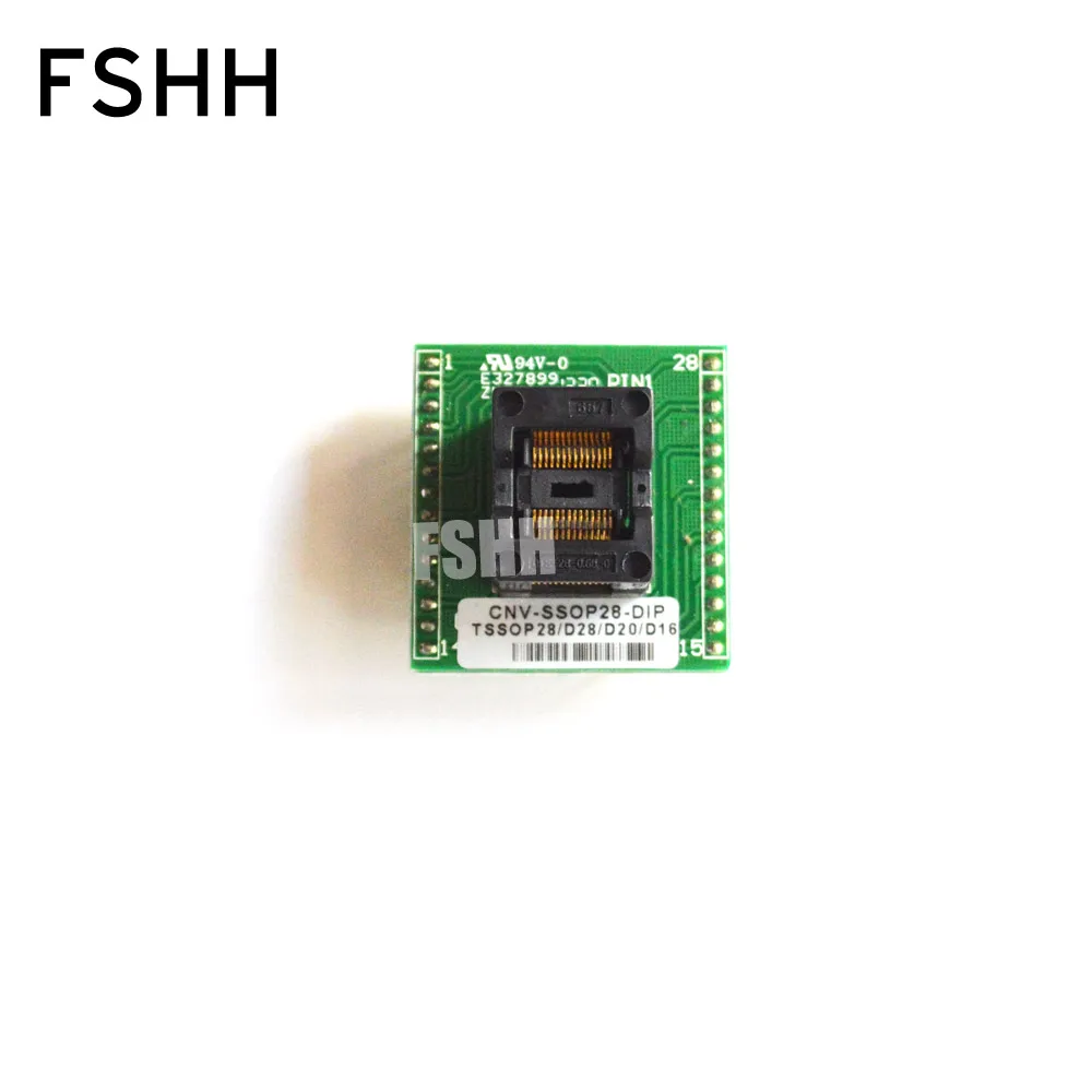 Chất lượng cao CNV-SSOP28-DIP TSSOP28 SSOP28 để DIP28 IC Kiểm Tra Ổ Cắm Lập Trình Adapter (OTS-28-0.65-01) được đặt chiều ngang