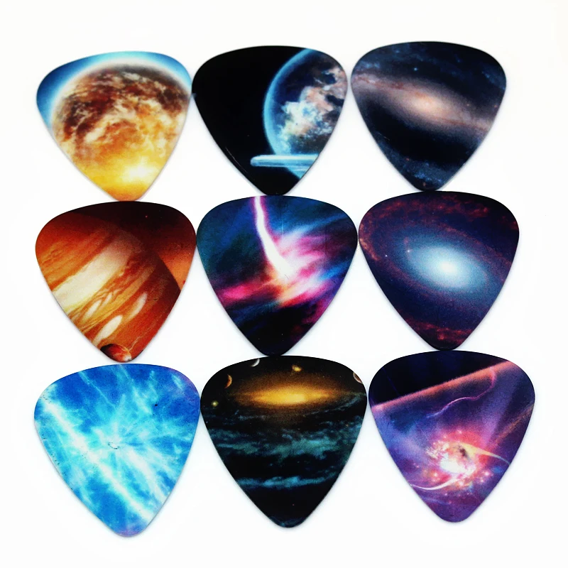 SOACH 50pcs Bass Guitar picks pick Cosmic planets Plucked Instrument Accessories  Guitar Acoustic guitar ukulele Parts