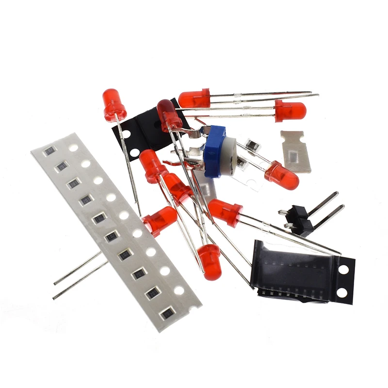 Smart electronics zestawy NE555 + CD4017 światła wody płynącej moduł oświetlenia led zestaw do samodzielnego montażu dowiedzieć się elektronicznych