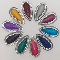 Hot 20PCS  resin 16mm*30mm crack teardrop  flatback rhinestone wedding diy 2 Hole  buttons Ornaments crafts SK07*2