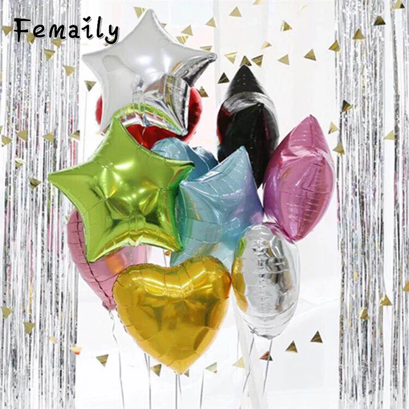 

5pcs 18 inch Five-pointed star foil balloon baby shower children's birthday party wedding decor supplies kids balloons globos