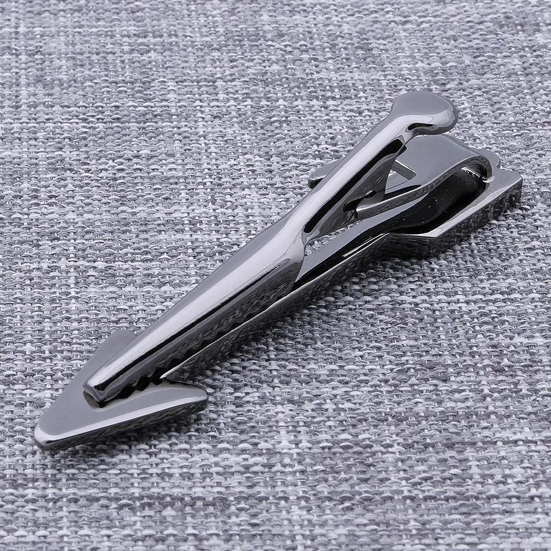 Brand Hawson Fashion Jewelry Tie Bar Gun Metal Arrow Design Tie Clip for Wedding Gift with Luxury Tie Pin Gift Box