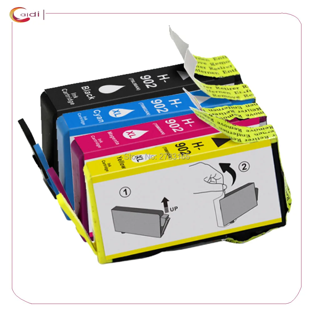 4 Pack Compatible For  HP 902 902XL Ink Cartridges Use with HP OfficeJe 6968 6978 6970 6975 6951 6954 Printer