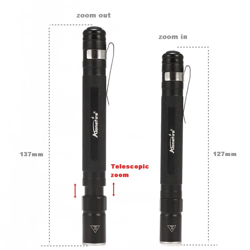 AloneFire MN23 Aluminium alloy Portable Mini Penlite Q5 LED Flashlight Torch Pocket Light Waterproof Mini Torch Lamp AAA