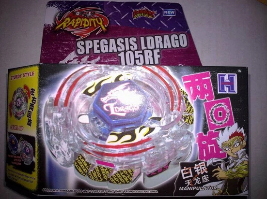  SPINNING TOP Lightning L-Drago/Spegasis LDrago 105RF 4D With Left Right Spin Launcher  US Seller!