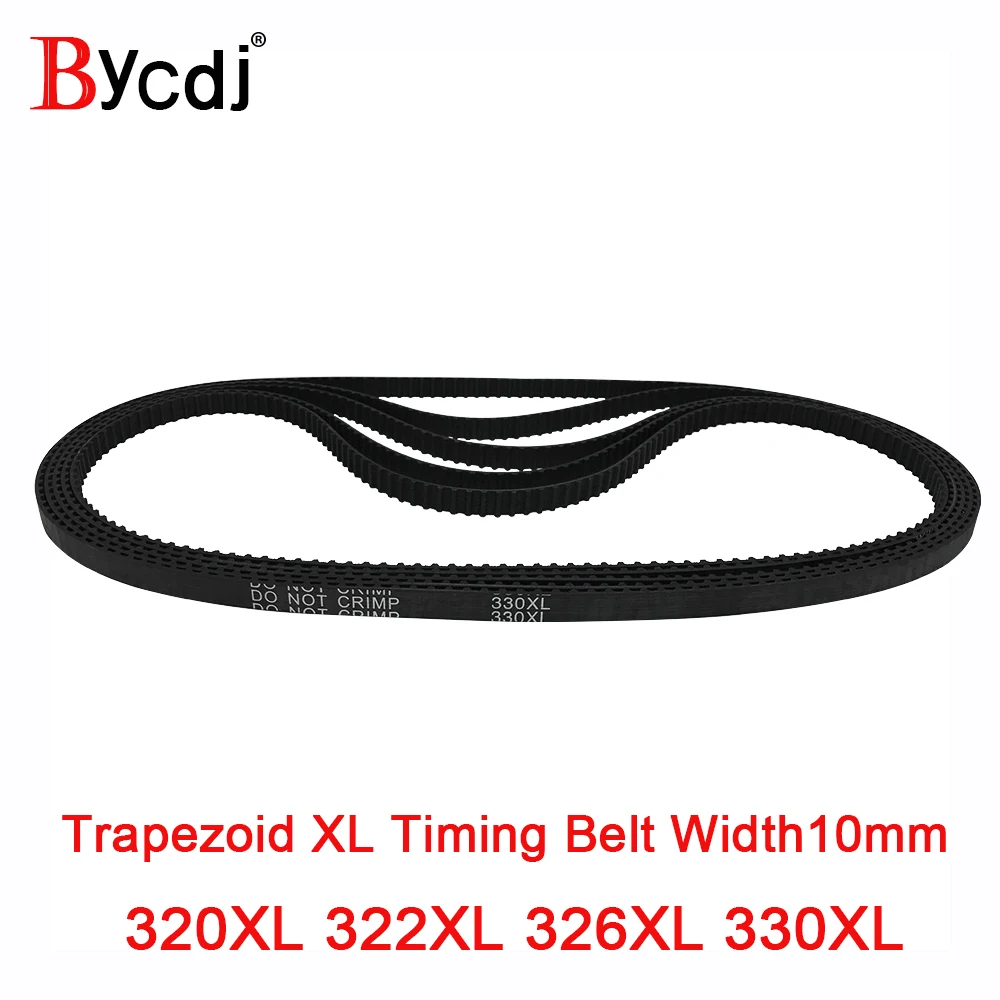 BycdjXL Timing Belt 320XL/322XL/326XL/330XL Rubber Timing Pulley Belt 10mmWidth Closed LoopToothed Transmisson Belt pitch 5.08mm