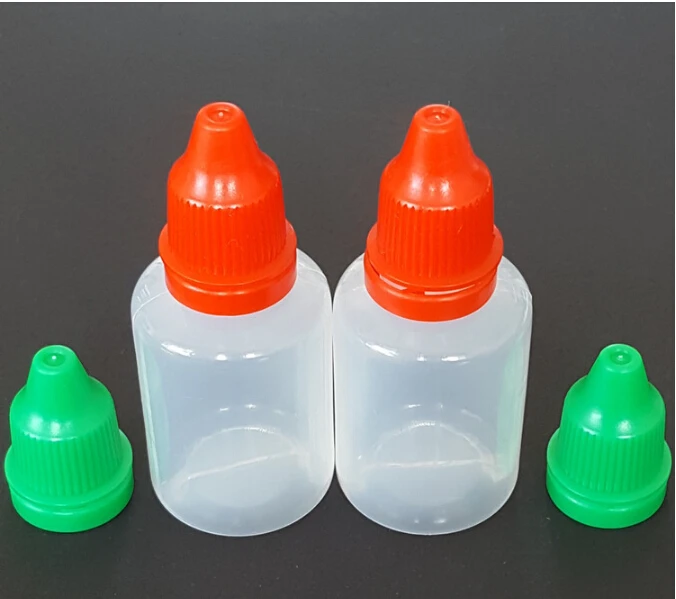 60ml PE Dropper Bottles with Long Thin Dropper Tips for Liquid and Colorful Childproof Cap 600pcs