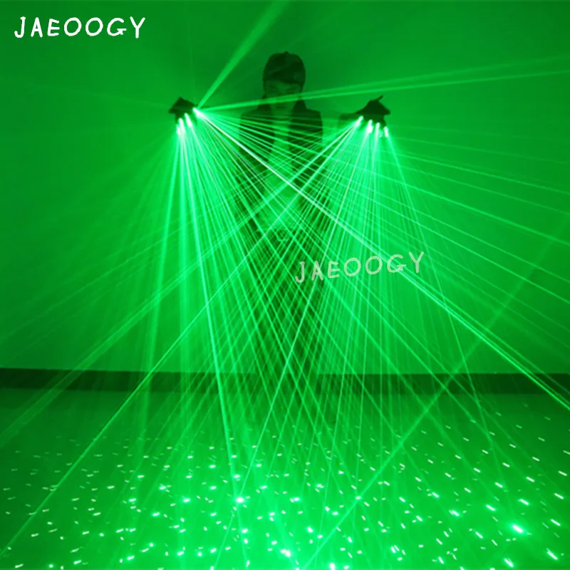 Green Laser Gloves and LED FlashFinger Dress Up Robot Suit, Glowing Dress, Bar Party, Music Festival, Atmosphere Props, New