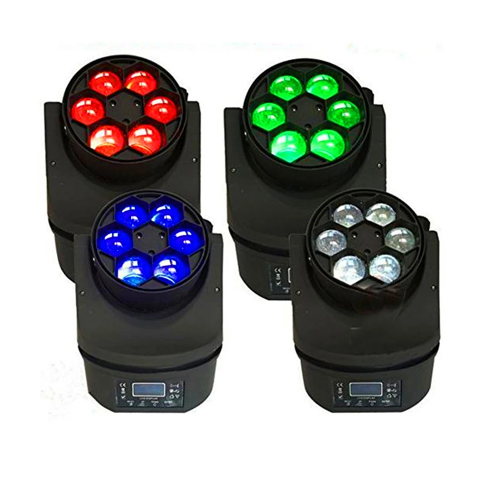 4pcs/lot 6x15W Ultimate Rotate Bee Eye Moving Head Lights/100W RGBW Beam+Wash Effect LED Bee Eye Stage Lighting/DJ Equipments