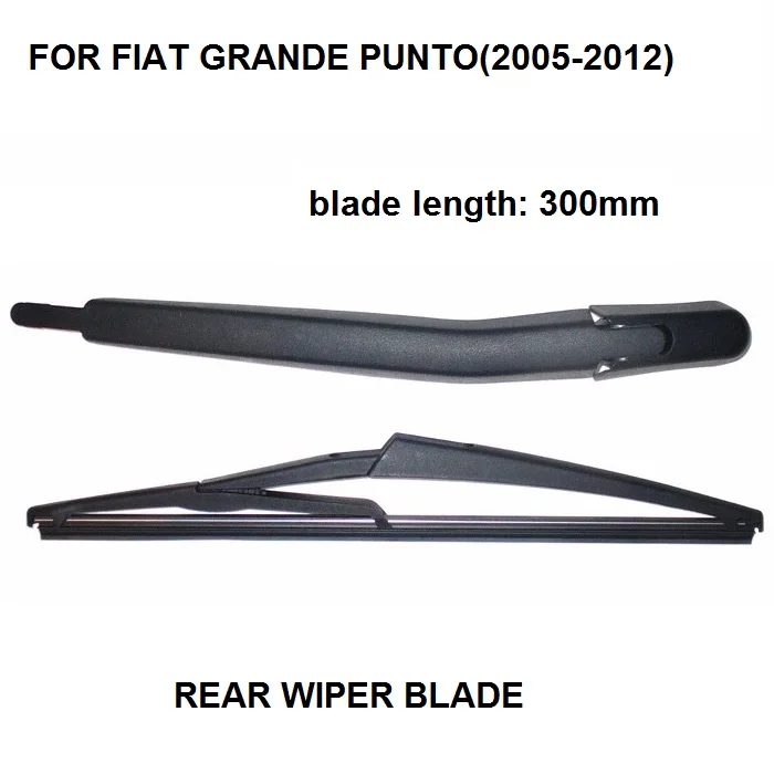 Accesorios de coche para FIAT GRANDE PUNTO MK3, brazo y cuchilla de limpiaparabrisas trasero, nuevo 2005-2012, 300MM BLADE