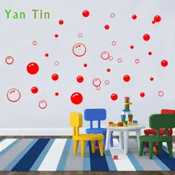 28pcs Mixed Size Balloon Polka Circle Wall Stickers For Kids Room Glass Shower Room Waterproof Art Mural Decor DIY Wall Decals