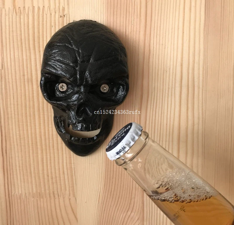 

20pcs Skull Shaped Wall Mounted Openers Beer Bottle Opener Beer Soda Cap Red Wine Bottle Opener Kitchen Tools Accessaries