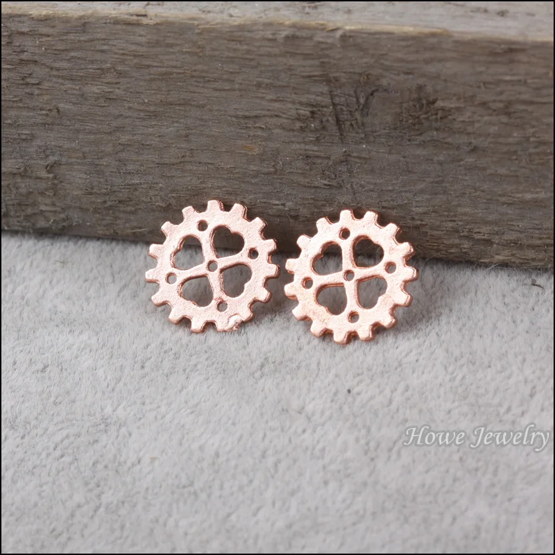 

80 pcs Vintage Charms Rose Gold-color zinc alloy Steampunk Gear Pendant Fit Bracelets Necklace DIY Metal Jewelry Making 80091