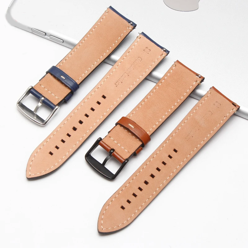 New Genuine leather strap 20mm 22mm 24mm watchband for fossil FTW1114/FS5151 watch leather bracelet