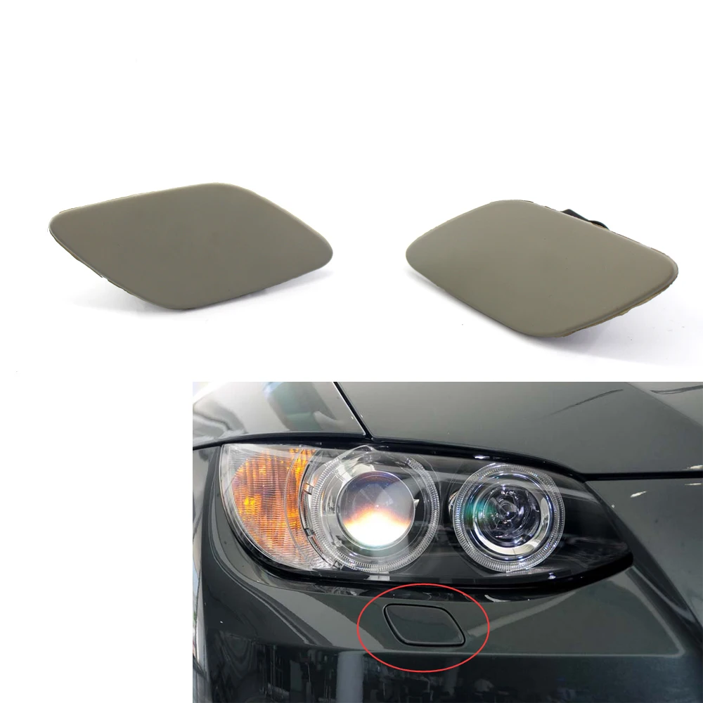 L+R For BMW 3-Series E92 E93 335i 328i Coupe Convertible PRE LCI cars Headlight Washer Cover Cap Lamp Flap Bumper Trim-2 Door